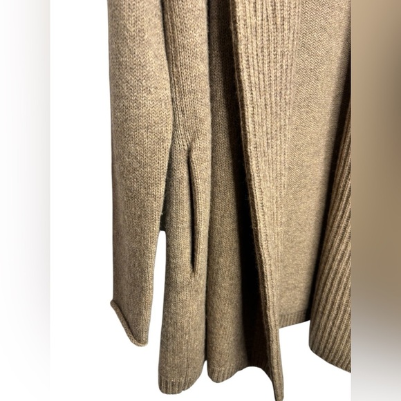 Margaret O’Leary Cozy Cabin Fall Knit Open Front Tan Cotton Cardigan Size XS - Picture 2 of 10